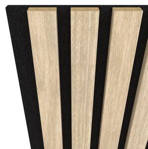 Akustický panel Oak greige 28,5x275 cm lamely na filcu