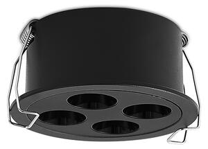 ACB Iluminacion Zapuštěné LED bodové svítidlo INVISIBLE, ⌀ 85 mm, 9W, CRI90 Barva: Černá, Stmívání: ON/OFF