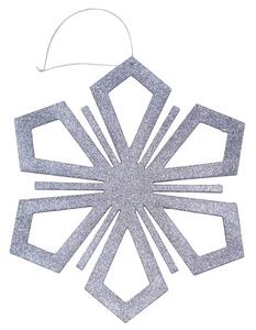 DECOLED Vánoční ozdoba vločka II, pr. 40 cm, stříbrná, překližka, venkovní