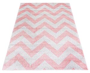 Chemex Moderní koberec Lux Verso - vlnky 1 - růžový Rozměr koberce: 80x150 cm