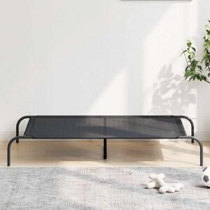 VidaXL Vyvýšený pelíšek pro psy 130x80x20 cm Textilén a ocel [42000844] Barva: Černá