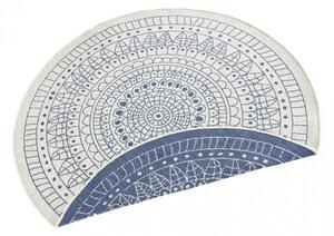 NORTHRUGS - Hanse Home koberce Kusový koberec Twin-Wendeteppiche 103104 creme blau kruh – na ven i na doma - 200x200 (průměr) kruh cm