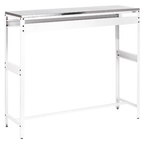 Venkovní barový stůl MAENZA 120 cm 40 cm Kov Bílá