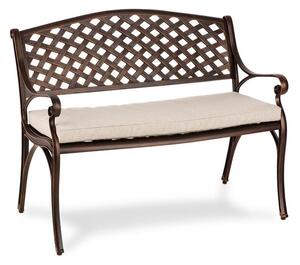 Blumfeldt Pozzilli AN, zahradní lavička & podložka na sezení, starožitná měď/béžová