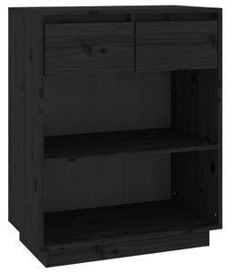 Konzolová skříňka černá 60 x 34 x 75 cm masivní borové dřevo