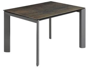 Šedý keramický rozkládací jídelní stůl Kave Home Axis V. 120/180 x 80 cm