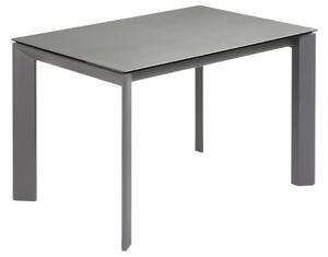 Šedý keramický rozkládací jídelní stůl Kave Home Axis IV. 120/180 x 80 cm