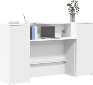 VidaXL Recepční stůl 180x50x103,5 cm kompozitní dřevo [3324208] Barva: Bílá