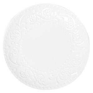Dezertní talíř SYLIA bílý s ornamentem SS23 844015