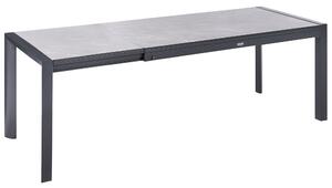 Rozkládací zahradní jídelní stůl BINASCO 160/220 cm 90 cm Kamenný efekt Šedá