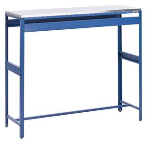 Venkovní barový stůl MAENZA 120 cm 40 cm Kov Modrá