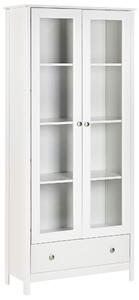 Skleněná vitrína NORNALUP 80 cm Bílá