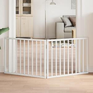 VidaXL Zábrana pro psy skládací 2 panely 160 cm topolové dřevo [352184] Barva: Bílá