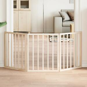 VidaXL Zábrana pro psy skládací 3 panely 150 cm topolové dřevo [352172] Barva: Přírodní