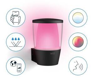 WiZ Elpas venkovní nástěnné LED svítidlo 8,5W 650lm 2700-5000K RGB IP44, černé