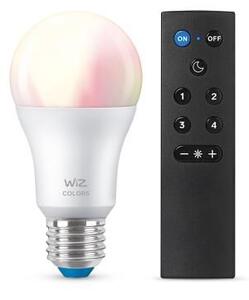 WiZ SET 1x LED žárovka E27 A60 8W (60W) 806lm 2200-6500K RGB IP20, stmívatelná + ovladač