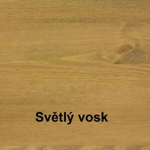 Drewmax SN702 - Dřevěný noční stolek masiv rustikální borovice (Kvalitní rustikální noční stolek z borovicového masivu masivu)