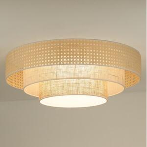 Duolla - LED Stropní svítidlo LUNETA LED/26W/230V pr. 60 cm 4000K ratan/béžová