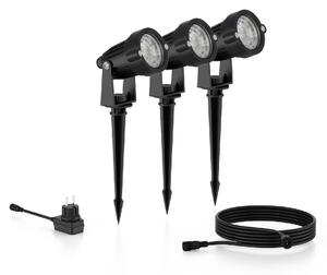 Caper GardenLink venkovní nízkonapětové zemní svítidlo 3x LED 1,5W 180lm 2700K 24V IP44, černé