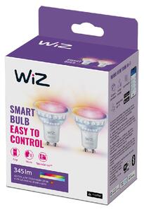 WiZ SET 2x LED skleněná žárovka GU10 PAR16 4,9W (50W) 345lm 2700-6500K RGB IP20, stmívatelná