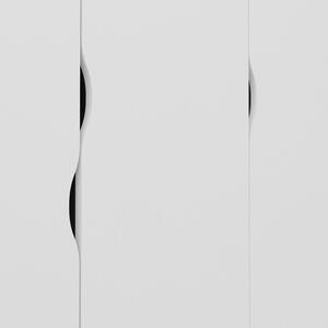 Třídveřová retro šatní skříň Oslo 75468 bílá/struktura dubu - TVI