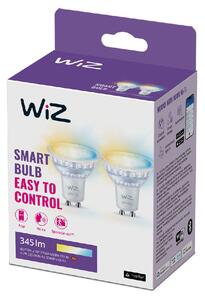 WiZ SET 2x LED skleněná žárovka GU10 PAR16 4,9W (50W) 345lm 2700-6500K IP20, stmívatelná