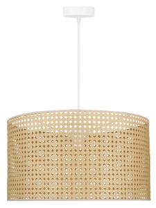 Duolla - Lustr na lanku ROLLER RATTAN 1xE27/15W/230V pr. 45 cm béžová