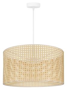 Duolla - Lustr na lanku ROLLER RATTAN 1xE27/15W/230V pr. 45 cm béžová