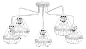 Přisazený lustr RING 5xE27/60W/230V pavouk bílý