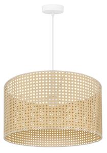 Duolla - Lustr na lanku ROLLER RATTAN 1xE27/15W/230V pr. 45 cm béžová