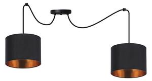 Lustr na lanku CANDIDA 2xE27/40W/230V pavouk černá/měděná