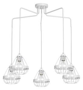 Lustr RING 5xE27/60W/230V pavouk bílý