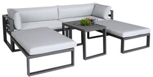 Set zahradního nábytku SANTO šedý / černý