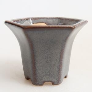 E-bonsai Keramická bonsai miska 4,5 x 4 x 3,5 cm šedá