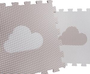 Vylen Pěnové podlahové puzzle Minideckfloor s mráčkem Krémový s hnědým mráčkem 340 x 340 mm