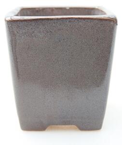 E-bonsai Keramická bonsai miska 4,5 x 4,5 x 5 cm šedá