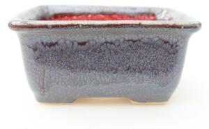 E-bonsai Keramická bonsai miska 7,5 x 5,5 x 4 cm šedá