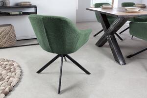 Tmavě zelená otočná jídelní židle Lomano