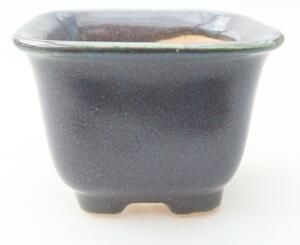 E-bonsai Keramická bonsai miska 6,5 x 6,5 x 5 cm šedá