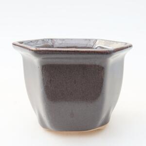 E-bonsai Keramická bonsai miska 7 x 6,5 x 5 cm šedá