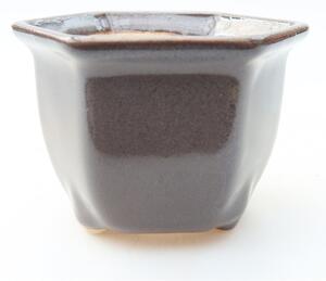 E-bonsai Keramická bonsai miska 7 x 6,5 x 5 cm šedá