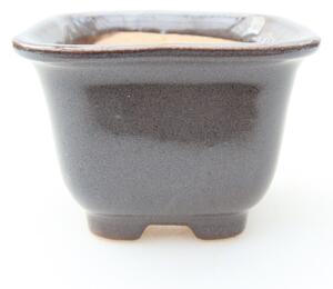 E-bonsai Keramická bonsai miska 6,5 x 6,5 x 5 cm šedá