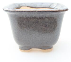E-bonsai Keramická bonsai miska 6,5 x 6,5 x 5 cm šedá