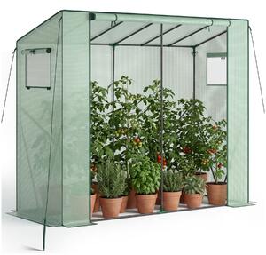 Tectake Fóliový skleník Anton 200 x 77 x 170 cm, odolný proti povětrnostním vlivům - zelená
