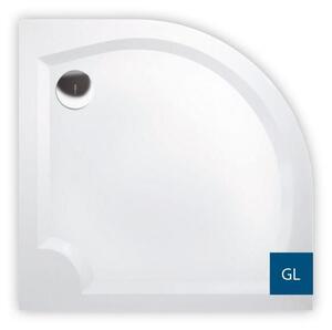GELCO - LAURA90 sprchová vanička z litého mramoru, čtvrtkruh 90x90x4cm, R500 GL509