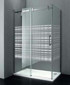 GELCO - DRAGON boční stěna 900mm, sklo CANVAS, levé (GD7990SL)