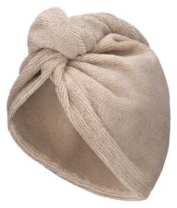 Livarno home Ručníkový turban na vlasy (béžová) (100398760002)