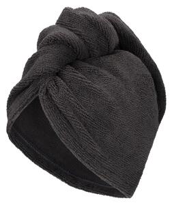 Livarno home Ručníkový turban na vlasy (tmavě šedá) (100398760001)