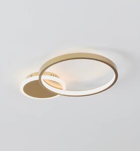 EGLO Stropní svítidlo LED Gafares, zlatá barva, hliník, 41 cm, dálkové ovládání, stmívatelný, Mosaz / zlato, Obývací pokoj / jídelna, Hliník, Moderní, Stropní svítidlo