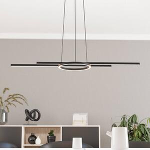 EGLO LED závěsné svítidlo Zillerio-Z černé ZigBee dim, stmívatelný, Černá, Obývací pokoj / jídelna, Hliník, Moderní